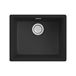 Reginox Multa 105 Single Bowl Matt Black Granite Composite Inset / Undermount Kitchen Sink & Waste - 556 x 456mm