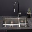 Reginox New York 1.5 Bowl Undermount or Inset Stainless Steel Kitchen Sink and Integrated Waste with Left Hand Main Bowl - 580 x 440mm