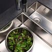 Reginox New York 1.5 Bowl Undermount or Inset Stainless Steel Kitchen Sink and Integrated Waste with Right Hand Main Bowl - 580 x 440mm