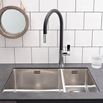 Reginox New York 1.5 Bowl Undermount or Inset Stainless Steel Kitchen Sink and Integrated Waste with Left Hand Main Bowl - 580 x 440mm