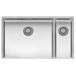 Reginox New York 1.5 Bowl Undermount or Inset Stainless Steel Kitchen Sink and Integrated Waste with Left Hand Main Bowl - 740 x 440mm