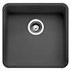 Reginox Ohio 1 Bowl Integrated Undermount Black Granite Composite Kitchen Sink & Waste Kit - 440 x 440mm