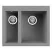 Reginox Quadra 150 1.5 Bowl Titanium Grey Granite Composite Undermount Kitchen Sink & Waste Kit - 560 x 440mm