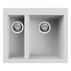 Reginox Quadra 150 1.5 Bowl White Granite Composite Undermount Kitchen Sink & Waste Kit - 560 x 440mm