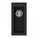 Reginox Quadra 50 Black Granite 0.5 Bowl Undermount Kitchen Sink & Waste Kit - 200 x 440mm