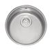 Reginox L18 370 Round 1 Bowl Stainless Steel Inset / Undermount Kitchen Sink & Waste - 412 x 412mm