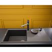 Reginox Tekno 480 Large 1 Bowl Anthracite Granite Composite Sink & Waste Kit and Reginox Thames Mono Kitchen Sink Mixer