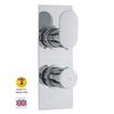 Hudson Reed Reign Square Twin Concealed Thermostatic Shower Valve