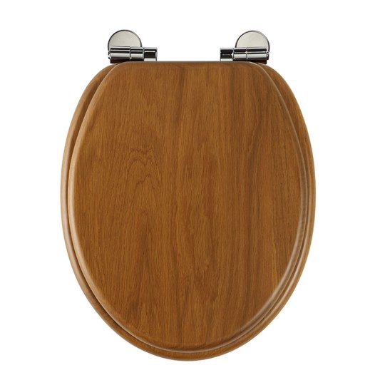 Roper Rhodes Traditional Toilet Seat with Soft Close Hinges - Honey Oak Finish
