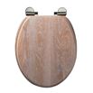 Roper Rhodes Traditional Toilet Seat with Soft Close Hinges - Solid Limed Oak Finish