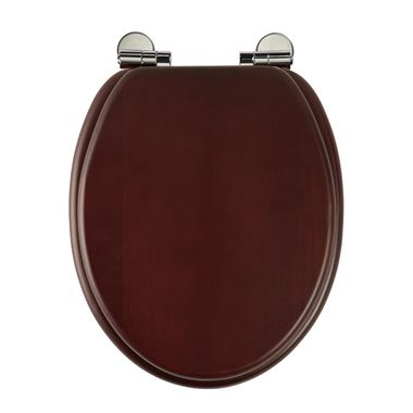 Roper Rhodes Traditional Toilet Seat with Soft Close Hinges - Mahogany Finish