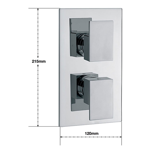 Sagittarius Blade 2 Outlet Concealed Thermostatic Shower Valve