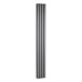 Brenton Oval Tube Double Panel Vertical Radiator - 1800mm x 240mm - Anthracite