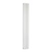 Brenton Oval Tube Double Panel Vertical Radiator - 1800mm x 240mm - White