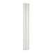 Brenton Oval Tube Double Panel Vertical Radiator - 1800mm x 240mm - White