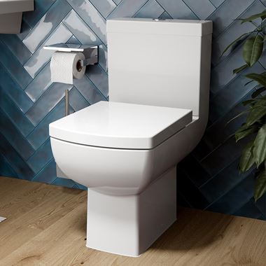 Saneux I-Line II Rimless Short Projection Toilet with Seat