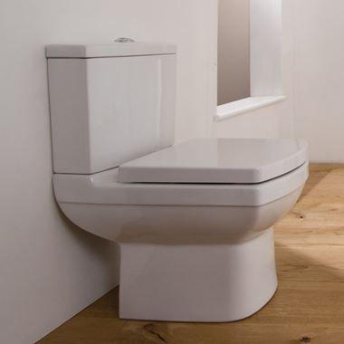 Saneux I-Line II Rimless Short Projection Close Coupled Toilet with Cistern & Seat