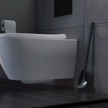 Sanimaid Oslo Hygienic Toilet Bowl Cleaner & Floor Stand - Black