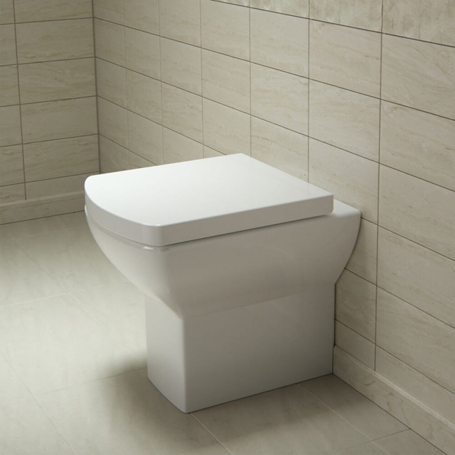 Saneux I-Line Short Projection Back to Wall Rimless Toilet & Soft Close Seat