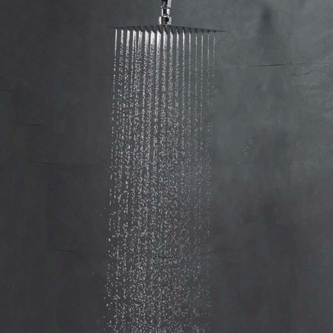 Vellamo Thin Square Fixed Shower Head - 200mm