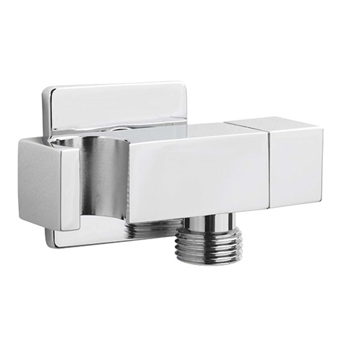 Sagittarius Deluxe Cube Outlet Elbow with Shut Off Valve & Integrated Handset Holder