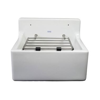 Shaws Wall Mounted White Ceramic Cleaners Sink