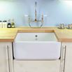 Shaws Classic Butler 600 White Ceramic Single Bowl Kitchen Sink - 595 x 460mm