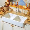 Shaws Classic Farmhouse White Ceramic Double Bowl Sink