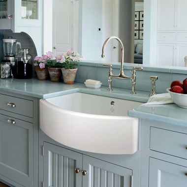 Shaws Waterside 800 White Ceramic Single Bowl Apron Front Sink