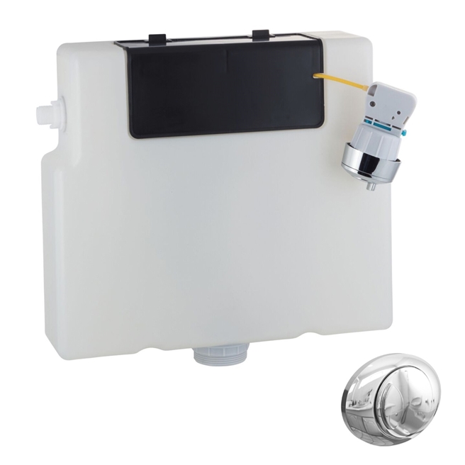 Vellamo Slim Dual Flush Concealed Cistern - Fits in 100mm Stud Wall