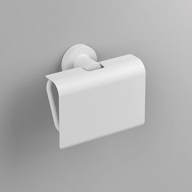 Sonia Tecno Project White Toilet Roll Holder with Flap - White