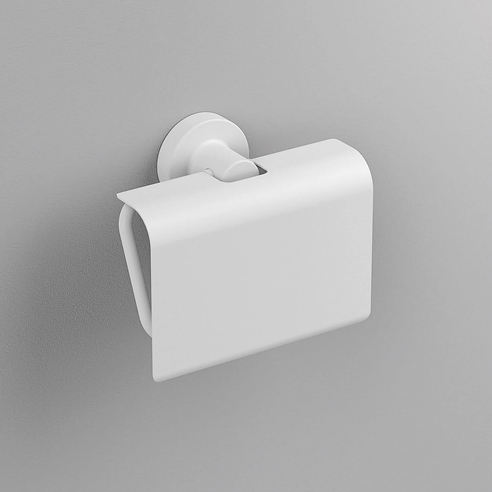 Sonia Tecno Project White Toilet Roll Holder with Flap - White
