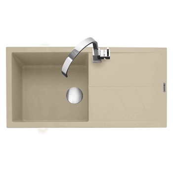 Caple Sotera 1 Bowl Granite Composite Kitchen Sink & Waste Kit with Reversible Drainer - 1000 x 500mm