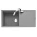 Caple Sotera 1 Bowl Pebble Grey Granite Composite Kitchen Sink & Waste Kit with Reversible Drainer - 1000 x 500mm