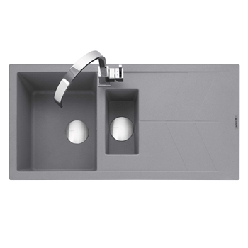Caple Sotera 1.5 Bowl Granite Composite Kitchen Sink & Waste Kit with Reversible Drainer - 1000 x 500mm