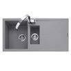 Caple Sotera 1.5 Bowl Pebble Grey Granite Composite Kitchen Sink & Waste Kit with Reversible Drainer - 1000 x 500mm