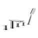 Flova Spring 5 Hole Deck Mounted Bath Shower Mixer with Pull Out Handset