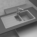 Schock Formhaus Croma Granite Composite 1.5 Bowl Kitchen Sink & Waste Kit with Reversible Drainer - 1000 x 500mm