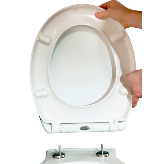 Vellamo Duroplast Soft Close Top Fix Toilet Seat With Quick Release Hinges 455 X 375mm Tap Warehouse - What Are The Best Toilet Seat Hinges