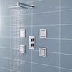 Premier Chrome Square Fixed ABS Shower Head - 200 x 200mm