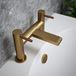 The Tap Factory Vibrance Brushed Brass Deck Mounted Bath Filler with Brushed Copper Handles