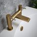 The Tap Factory Vibrance Brushed Brass Deck Mounted Bath Filler with Nickel Handles
