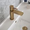 The Tap Factory Vibrance Brushed Brass Mono Basin Mixer and Basin Waste - 6 Handle Colours Available