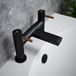 The Tap Factory Vibrance Vanto Black Deck Mounted Bath Filler with Brushed Copper Handles