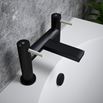 The Tap Factory Vibrance Vanto Black Deck Mounted Bath Filler - 8 Handle Colours Available