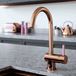 The Tap Factory Vibrance 1 Copper Single Lever Mono Kitchen Mixer with Candy Pink Handle