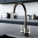 The Tap Factory Vibrance 2 Gunmetal Twin Lever Mono Kitchen Mixer with Ivory Handles