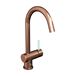 The Tap Factory Vibrance 1 Copper Single Lever Mono Kitchen Mixer with Peppermint Handle