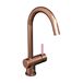 The Tap Factory Vibrance 1 Copper Single Lever Mono Kitchen Mixer with Candy Pink Handle