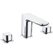 Harbour Status Chrome 3 Hole Basin Mixer Tap with Free Waste
